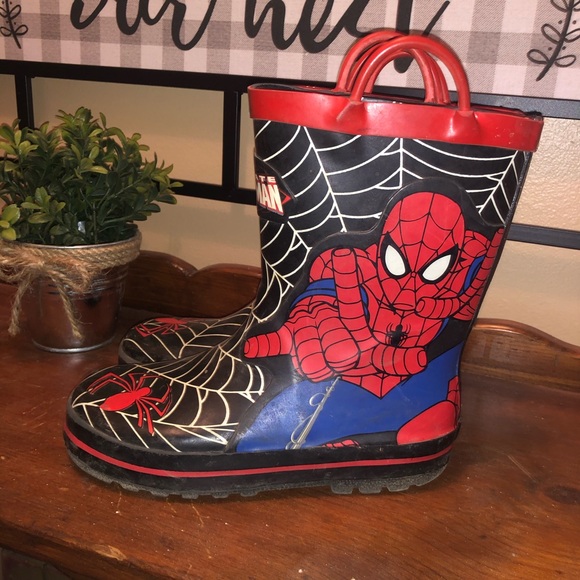 spiderman rubber boots